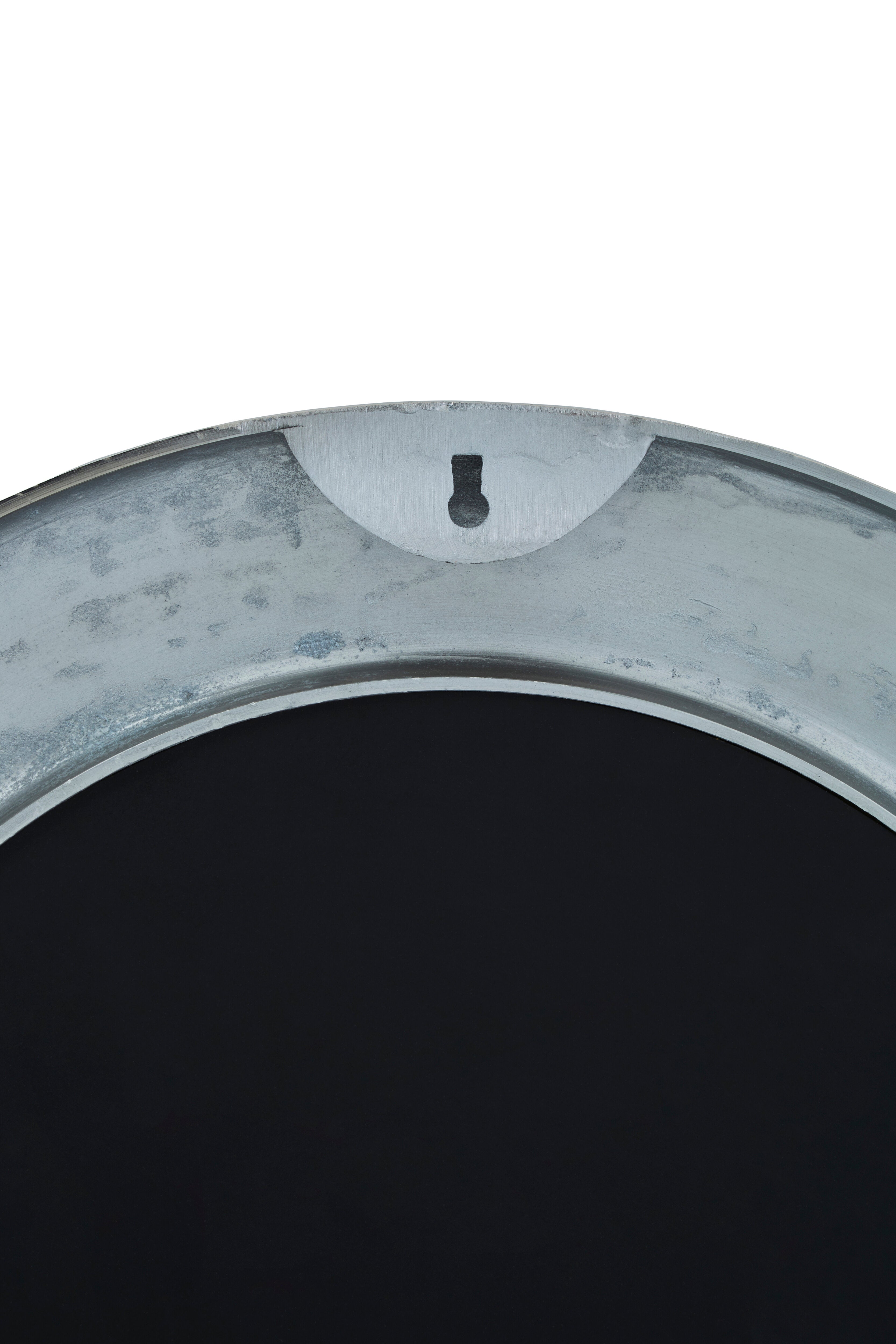 Koby Textured Nickel Round Wall Mirror